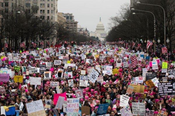 دومین راهپیمایی اعتراضی جنبش زنان آمریکا علیه سیاستهای ترامپ